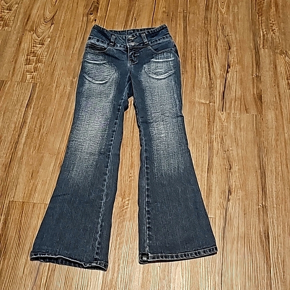 Girls denim jeans sz 8-9 - Picture 1 of 11